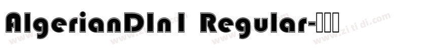 AlgerianDIn1 Regular字体转换